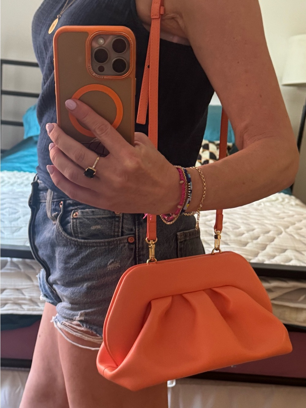 Themoirè Vegan Leather “Tia” Clutch Shoulder Bag